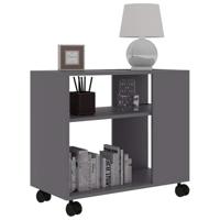 Bijzettafel 70x35x55 cm spaanplaat grijs - thumbnail