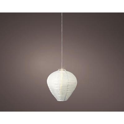 Lumineo Solar lantaarn nylon ø30xh28cm wit