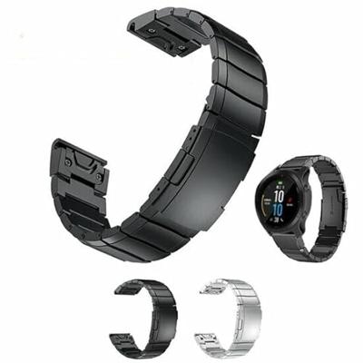 By Qubix - Stainless steel schakelband - Zilver - Compatible met Garmin Instinct 3-50mm - Compatible Garmin bandje