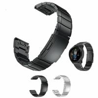 By Qubix - Stainless steel schakelband - Zilver - Compatible met Garmin Instinct 3-50mm - Compatible Garmin bandje - thumbnail