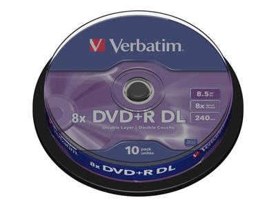 Verbatim 43666 DVD+R DL disc 8.5 GB 10 stuk(s) Spindel