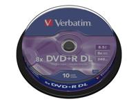 Verbatim 43666 DVD+R DL disc 8.5 GB 10 stuk(s) Spindel - thumbnail