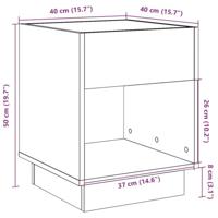Salontafel met Infinity LED 40x40x50 cm sonoma eikenkleurig - thumbnail