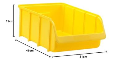 Hünersdorff 675200 Zichtbak (b x h x d) 489 x 312 x 184 mm Geel 1 stuk(s) - thumbnail