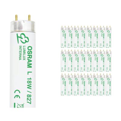 Voordeelpak 25x Osram Lumilux Interna T8 18W - 827 Zeer Warm Wit | 60cm Voordeelpak 25x Osram Lumilux Interna T8 18W - 827 Zeer Warm Wit | 60cm