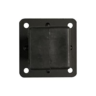 Stalen meubelpoot zwart vierkant 2,5 bij 2,5 cm en hoogte 10 cm (2,5 x 2,5 cm)