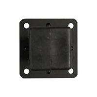 Stalen meubelpoot zwart vierkant 2,5 bij 2,5 cm en hoogte 10 cm (2,5 x 2,5 cm) - thumbnail