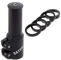 Satori stuurpenverlenger 1-1/8" zwart - thumbnail