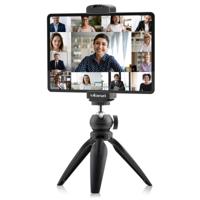 Thuiswerk-set voor tablet en iPad: metalen tablet houder + verstelbaar tafelstatief - thumbnail