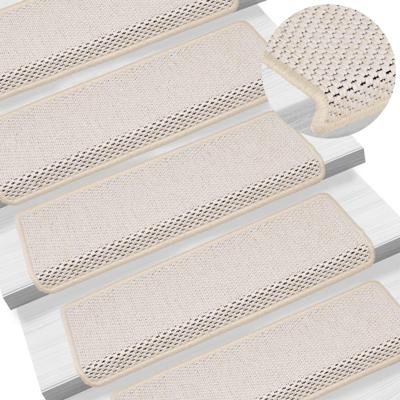 VidaXL Trapmatten zelfklevend 15 st sisal-look 65x21x4 cm berber