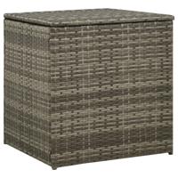 4-delige Loungeset met kussens poly rattan grijs - thumbnail
