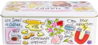 Blond Amsterdam koekblik rvs happy 20x11x7cm multi - thumbnail