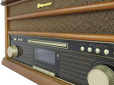 Roadstar HIF-1993 D+BT Platenspeler (retro compact systeem met cd-speler, DAB+, Bluetooth, cassettedeck, USB en directe encoding-functie)