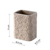 Tandenborstelhouder Sapho Aries Vrijstaand 11.8x9.4x6.6 cm Polyresin Beige - thumbnail