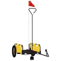 Fietstrailer oxford stof en ijzer geel - thumbnail