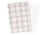 LIVARNO home 2 Keukendoeken 50 x 70 cm (geruit beige/wit) - thumbnail