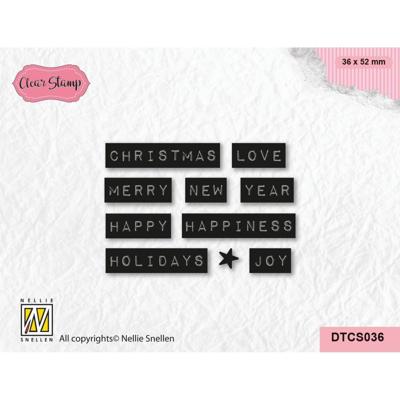 Nellie's Choice • tekst clear stempel christmas love typed