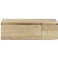 Frozen Badmeubelset 140 cm - Greeplijst in Kleur - Wastafel Onderkast met Bovenblad Natuur Eiken - thumbnail