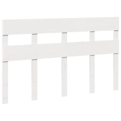 Bedframe zonder matras massief grenenhout wit 120x200 cm