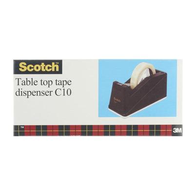 Plakbandhouder scotch c10 verzwaard zwart | 6 stuks