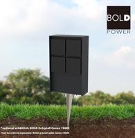 BOLD 11030 Buitenstopcontact 4-voudig Antraciet Zonder kabel - thumbnail