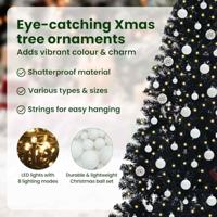 VidaXL Kunstmatig voorverlicht kerstboom met 300 led zwart 180 cm pvc - thumbnail