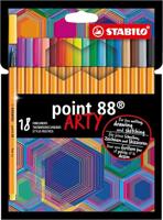 Stabilo point 88 arty fineliners, 18st. - thumbnail