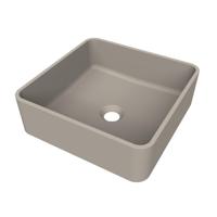 Arcqua Case Opbouw Waskom Vierkant 37x37 Mat Klei Arcqua - thumbnail