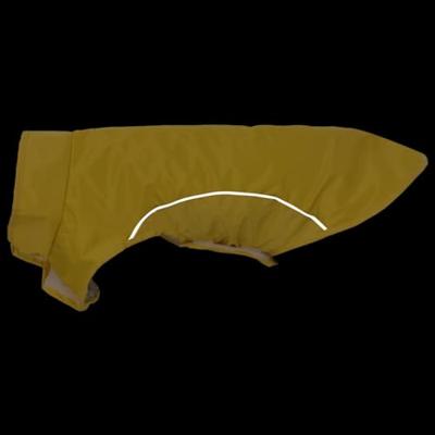 Hondenregenjas met reflecterende strips polyester geel M