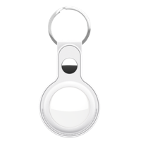 KeyBudz AirTag leather keyring - White - thumbnail