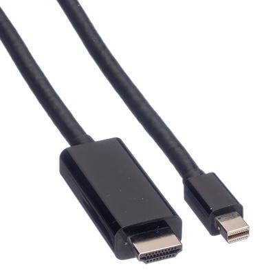 VALUE Mini DisplayPort Cable, Mini DP-UHDTV, M/M, zwart, 1 m