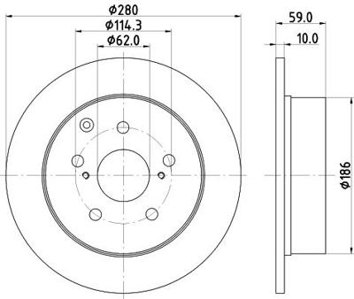 Remschijf Gecoat 54681PRO 8DD355119121