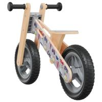 Loopfiets voor kinderen grijs met print - thumbnail