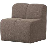 WOOOD Mojo Eetbankje 84cm Met Rugleuning - Bouclé - Bruin Melange - thumbnail