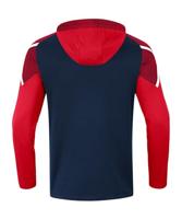 JAKO 6722 Sweater Met Kap Performance - Marine/Rood - XL - thumbnail