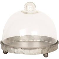 Clayre Eef stolp 6gl2492 grijs transparent 16x15 cm - thumbnail