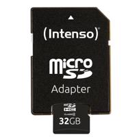 Intenso 32 GB Micro SDHC-Card microSDHC-kaart 32 GB Class 4 Incl. SD-adapter - thumbnail