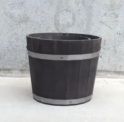 Terraliet bloempot 20x17cm donkerbruin