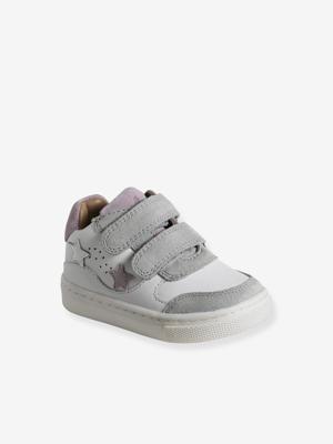 Leren witte babysneakers met klittenband wit Leren witte babysneakers met klittenband wit