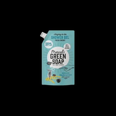 Marcel's Green Soap Showergel mimosa & black currant navul 500 Milliliter Marcel's Green Soap Showergel mimosa & black currant navul 500 Milliliter