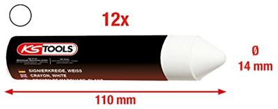 KS Tools 100.4050 Signaalkrijt, wit, verpakking van 12 stuks