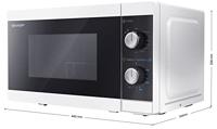 Sharp YC-MG01E-W magnetron Aanrecht Grill-magnetron 20 l 800 W Zwart, Wit - thumbnail