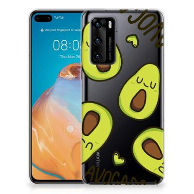 Huawei P40 Telefoonhoesje met Naam Avocado Singing Huawei P40 Telefoonhoesje met Naam Avocado Singing