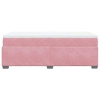 Boxspring met matras fluweel roze 100x200 cm - thumbnail