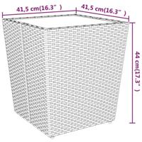 5-delige Bistroset poly rattan en gehard glas beige - thumbnail