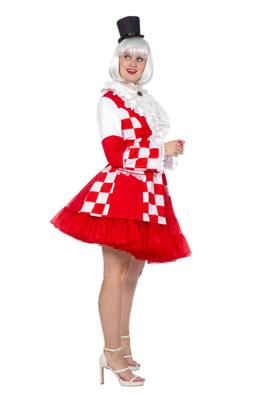 Jas Brabant Dames Rood/Wit Premium