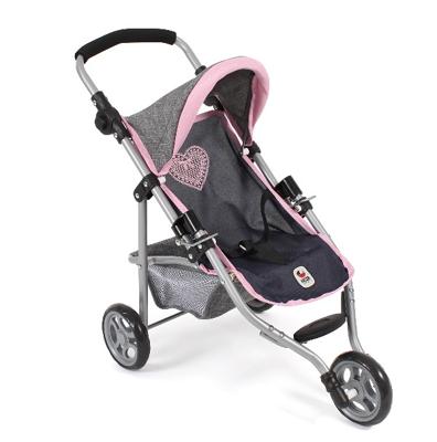 Poppenwagen Jogger Lola - Melange Navy Grijs
