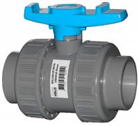 PVC kogelkraan met dubbele wartel - 63 mm - thumbnail