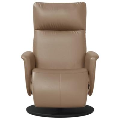 Fauteuil verstelbaar met voetensteun kunstleer cappuccinokleur