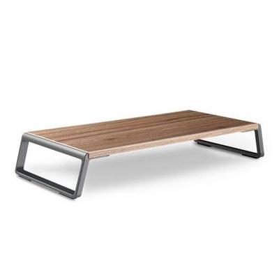 Monitor stand riser met metalen voeten voor iMac MacBook LCD display printer Lapdesk tafelblad Organizer stevige platform Bespaar ruimte (donker hout